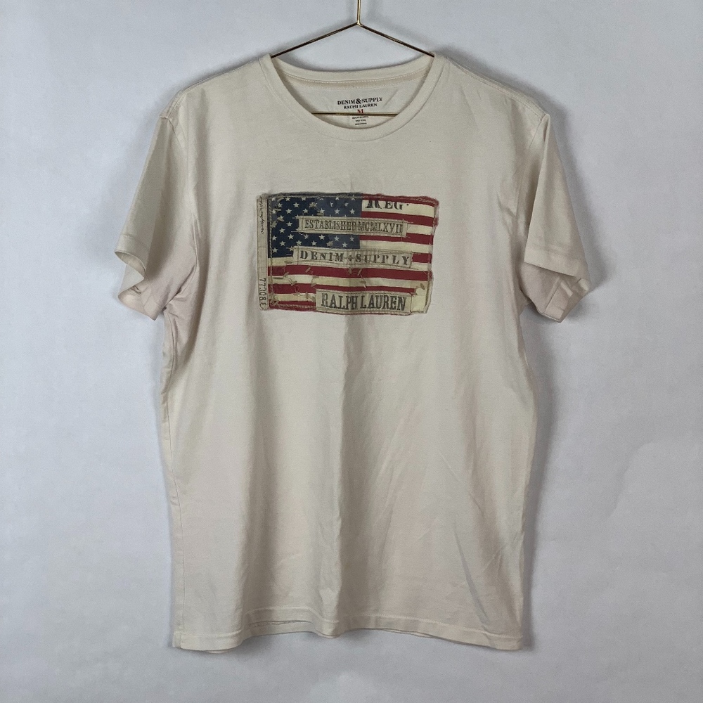 Ralph Lauren Denim & Supply Mens Size M Flag Tee